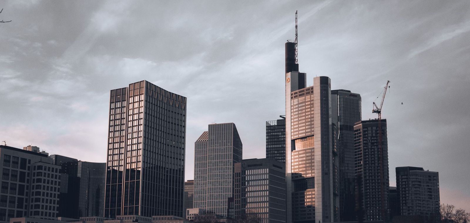 Frankfurt financial district skyline