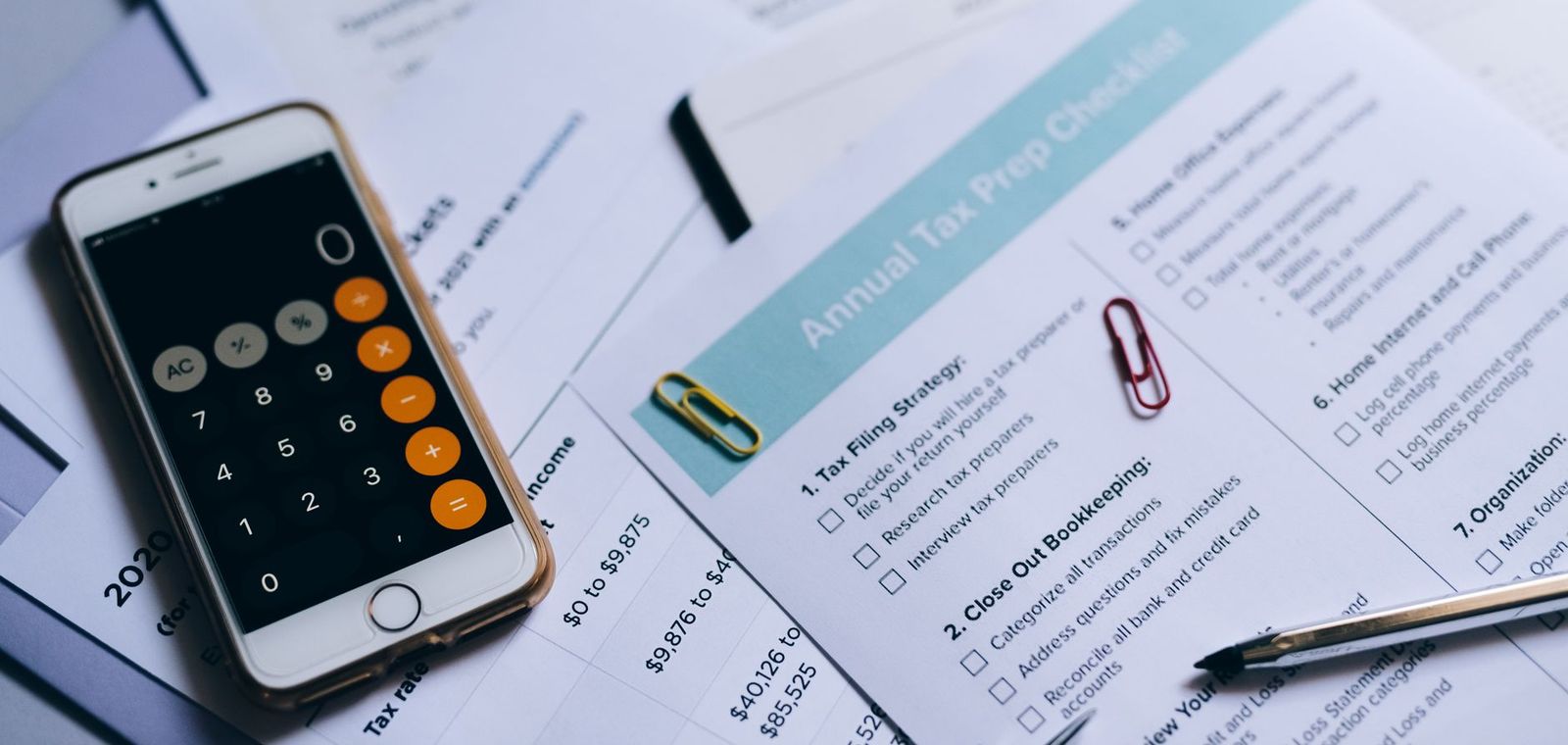 Tax and financial paperwork