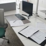 Modern office workspace with organized business and banking documents for shelf company setup in Germany, Austria, Switzerland, and Liechtenstein
